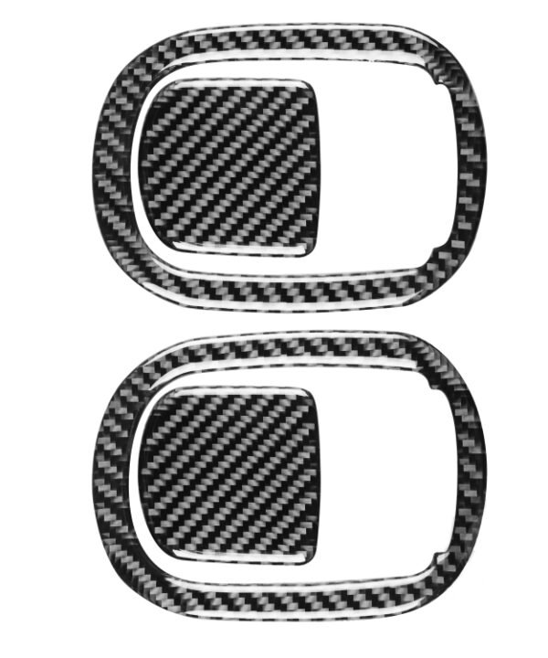 4 PCS / Set Carbon Fiber Car Seat Back Decorative Sticker for Dodge Challenger 2015 to Now, Left Driving