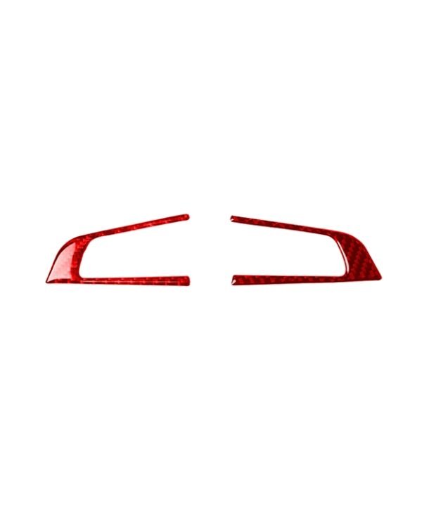 2 PCS / Set Carbon Fiber Car Steering Wheel Button Panel Decorative Sticker for Alfa Romeo Giulia 2017-2019,Left and Right Drive Universal, Steering Wheel Button Panel