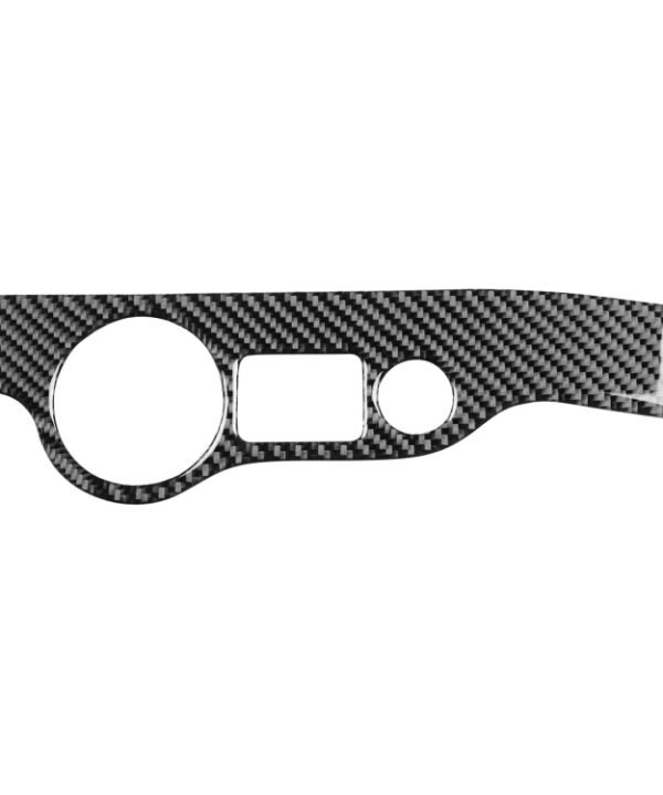 Carbon Fiber Car Headlight Switch Panel Decorative Sticker for Dodge Challenger 2015 to Now, Left Driving