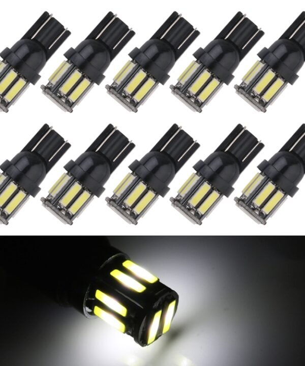 10pcs T10 DC12V / 0.96W / 0.08A Car Clearance Light 10LEDs SMD-7020 Lamp Beads