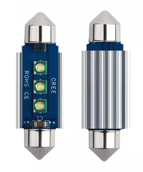 2pcs 39mm IC12V /  2.76W / 0.23A / 300LM 3LEDs SMD Car Reading Lamp Dome Light