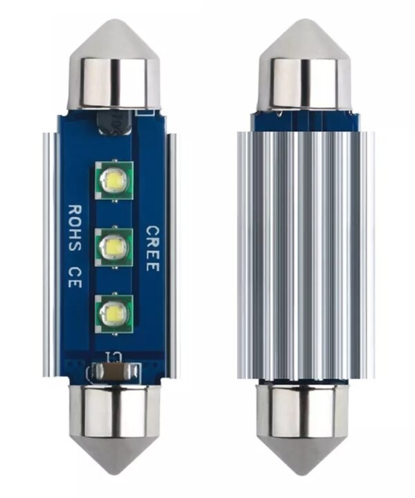 2pcs 41mm IC12V /  2.76W / 0.23A / 300LM 3LEDs SMD Car Reading Lamp Dome Light
