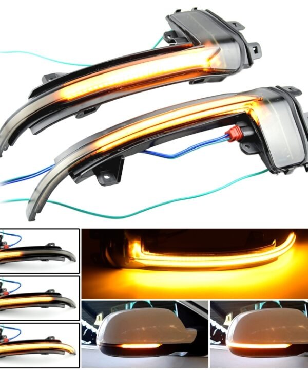 1 Pair For Audi A4 B8.5 Car Dynamic LED Turn Signal Light Rearview Mirror Flasher Water Blinker, For Audi A4 B8.5