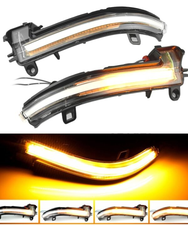 1 Pair For BMW 3 Series F20 Car Dynamic LED Turn Signal Light Rearview Mirror Flasher Water Blinker, For BMW 3 Series F20 (Transparent), For BMW 3 Series F20 (Transparent Black)