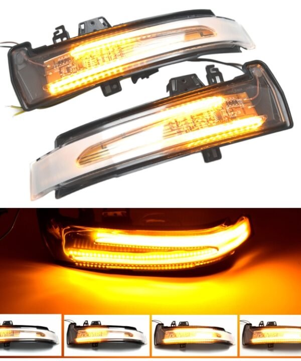 1 Pair For Mercedes-Benz A Class W176 2013-2017 Car Dynamic LED Turn Signal Light Rearview Mirror Flasher Water Blinker, For Mercedes-Benz A Class W176 2013-2017 (Transparent), For Mercedes-Benz A Class W176 2013-2017 (Transparent Black)