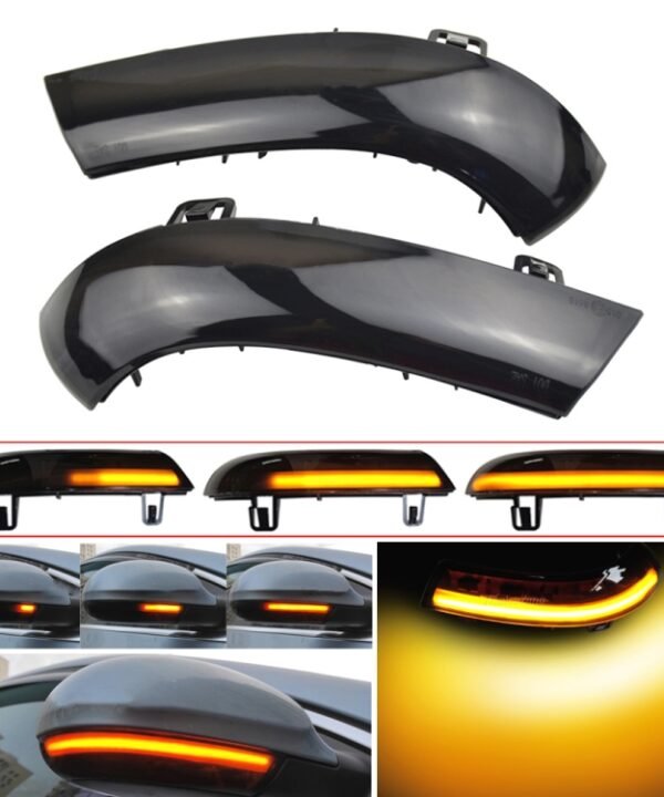 2pcs For Volkswagen Golf 5 MK5 2003-2008 Car Dynamic LED Turn Signal Light Rearview Mirror Flasher Water Blinker, For Volkswagen Golf 5 MK5 2003-2008