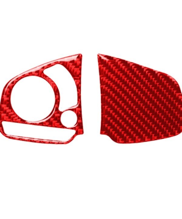 Car Carbon Fiber Steering Wheel Button Middle Configuration Decorative Sticker for Honda Tenth Generation Civic 2016-2019, Left and Right Drive Universal, Steering Wheel Button Middle Configuration