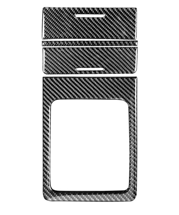 Car Carbon Fiber Storage + Gear Decorative Sticker for Mitsubishi Lancer EVO (Only GT / GTS) 2010-2015, Left and Right Drive Universal