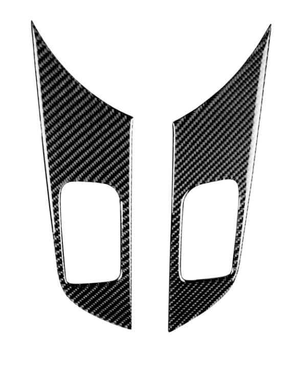 2 PCS Car Carbon Fiber Door Handle Panel Decorative Sticker for Mitsubishi Lancer EVO 2008-2015, Left and Right Drive Universal