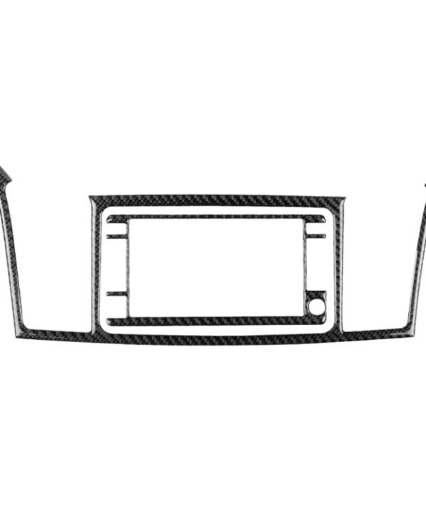 2 PCS Car Carbon Fiber Navigation System Display Decorative Sticker for Mitsubishi Lancer EVO 2008-2015, Left and Right Drive Universal