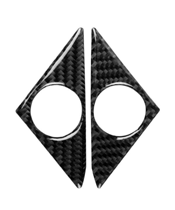 2 PCS Car Carbon Fiber Door Horn Decorative Sticker for Nissan GTR R35 2008-2020, Left and Right Drive Universal