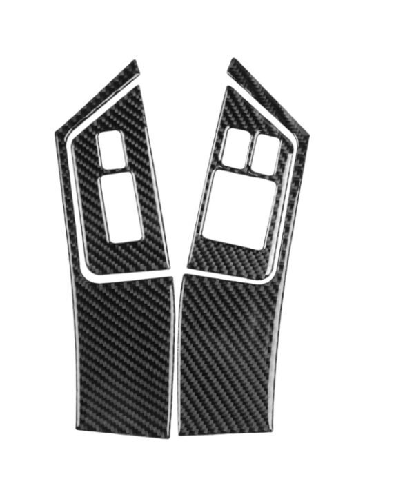 4 PCS Car Carbon Fiber Window Lift Button Panel Decorative Sticker for Nissan GTR R35 2008-2016, Right Drive