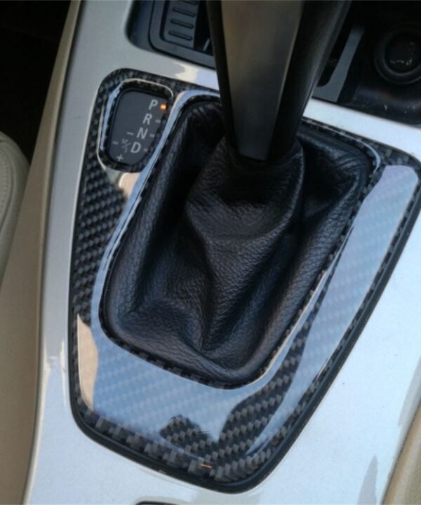 Carbon Fiber Car Left Driving Gear Panel Decorative Sticker for BMW E90 / E92 2005-2012, Suitable for Left Driving