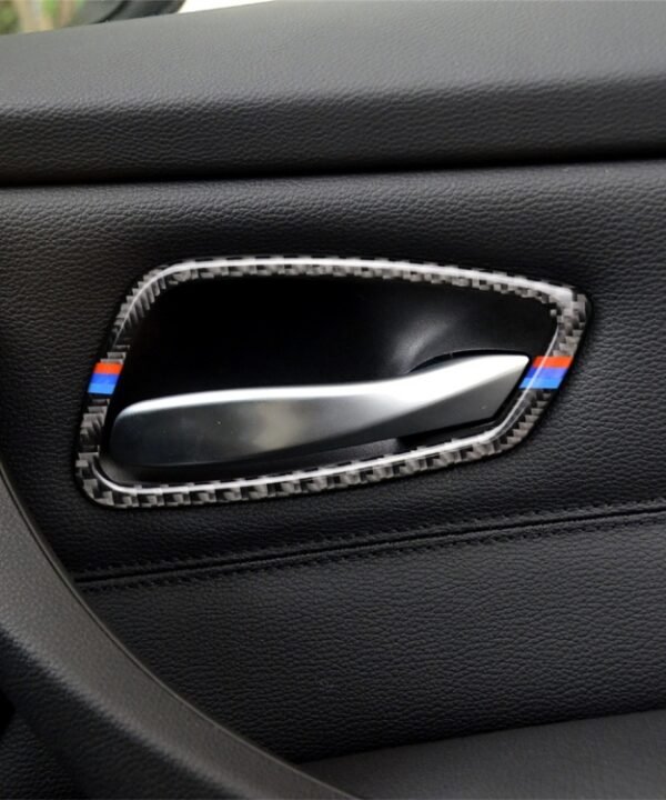 Three Color Carbon Fiber Car Door Handle Decorative Sticker for BMW E90 / 320i / 318i / 325i