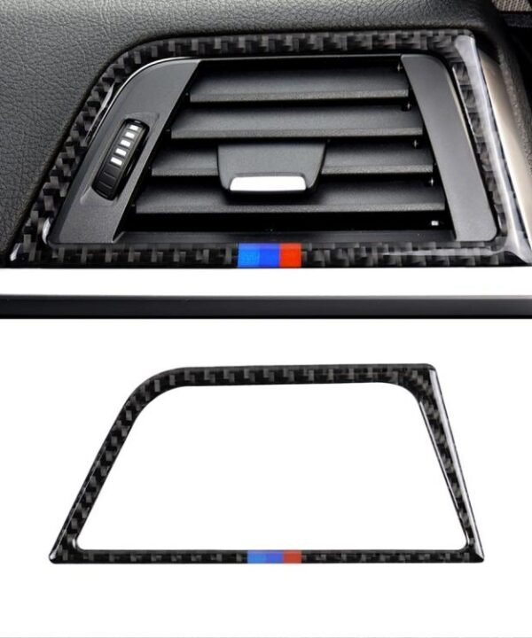 Three Color Carbon Fiber Car Copilot Air Outlet Decorative Sticker for BMW (F30) 2013-2015 / (F34) 2013-2016, Left Drive