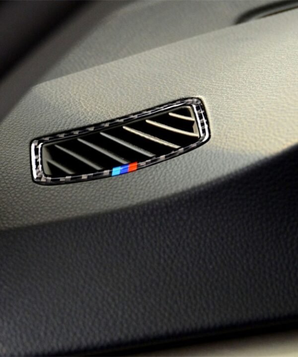 Three Color Carbon Fiber Car Left Driving Instrument Air Outlet Decorative Sticker for BMW E90 2005-2012, Left Instrument Air Outlet(Three Color), Left Instrument Air Outlet