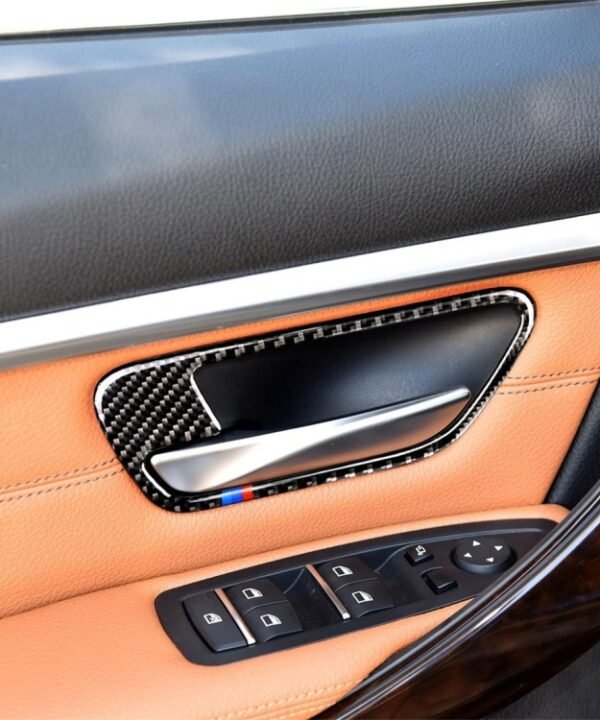 Three Color Carbon Fiber Car Door Bowl Decorative Sticker for BMW F30 2013-2018 / F34 2013-2017, Door Bowl(Three Color), Door Bowl