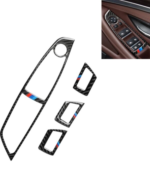 Carbon Fiber Car Right Driving Lifting Panel Decorative Sticker for BMW 5 Series F10 2011-2018, Right Driving Lifting Pane(Three Color), Right Driving Lifting Pane