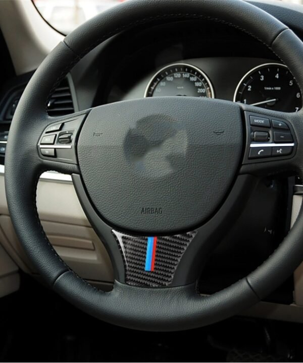 B Edition Three Color Carbon Fiber Car Large Steering Wheel Decorative Sticker for BMW 5 Series F10 F18 2011-2017, Large Steering Wheel(Three Color), Large Steering Wheel(Yellow Red), Large Steering Wheel