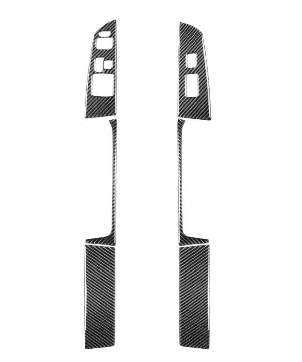 6 in 1 Car Carbon Fiber Left and Right Driving Seat Lift Decorative Sticker for Mazda RX8 2004-2008, Left Drive High-configured
