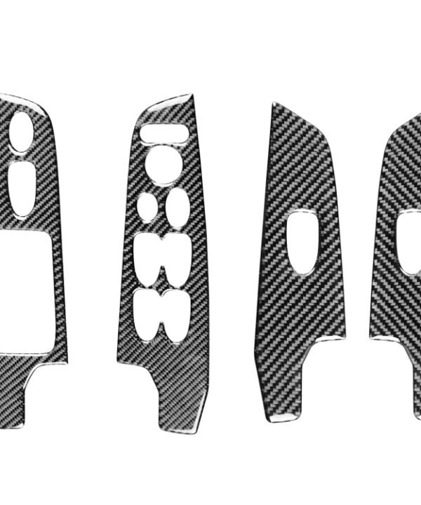 4 in 1 Car Carbon Fiber Glass Lift Panel Decorative Sticker for Honda Civic 8th Generation 2006-2011, Right Drive