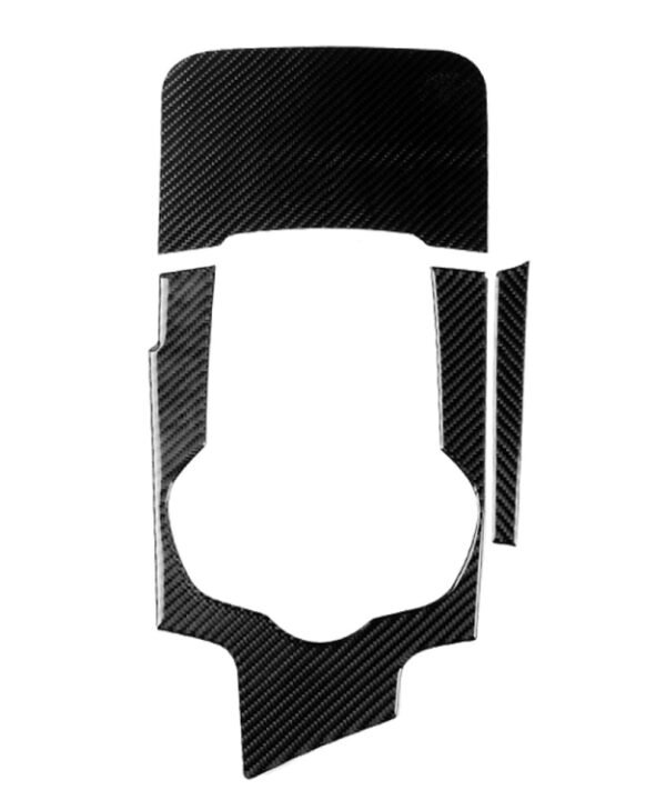 3 in 1 Car Carbon Fiber Gear Frame Panel Decorative Sticker for Alfa Romeo Giulia 2017-2019, Left Drive