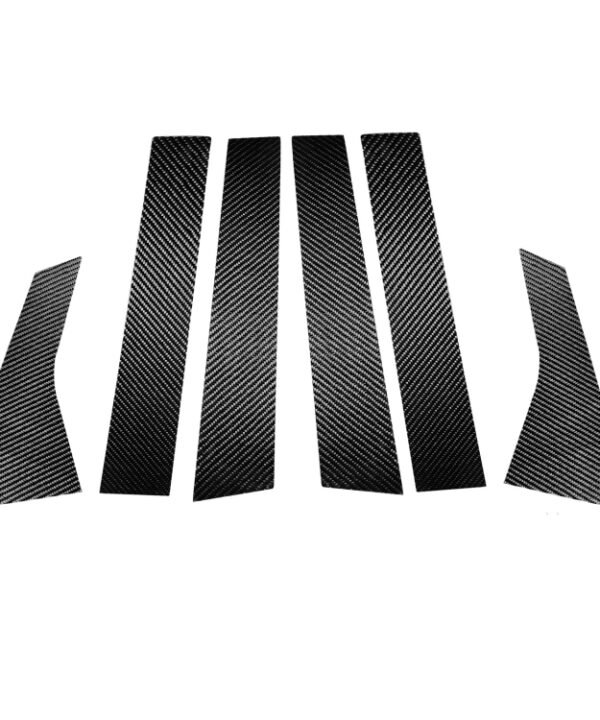 6 in 1 Car Carbon Fiber B-pillar Decorative Sticker for Honda 10th Generation Accord 2018-2021, Left and Right Drive Universal