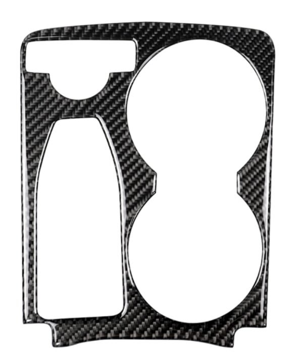 Car Carbon Fiber Solid Color Handrail Water Cup Holder Decorative Sticker for Mercedes-Benz GLK 2008-2015, Left Drive