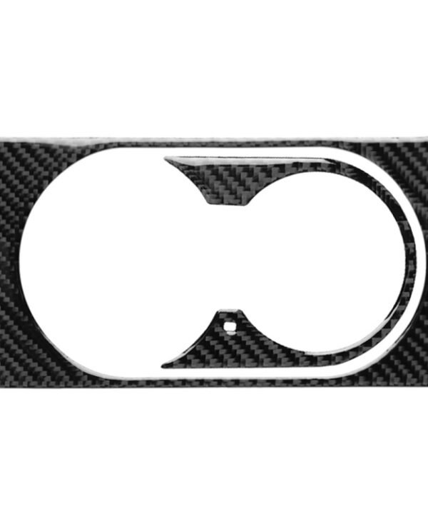 Car Carbon Fiber Solid Color Water Cup Holder Panel A Decorative Sticker for Mercedes-Benz GLE 2015-2017/GLS 2016-2018/ML 2012-2015/GL 2013-2015, Left Drive