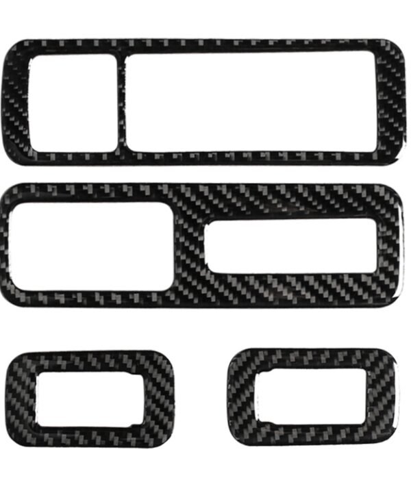Car Carbon Fiber Window Glass Lift Decorative Sticker for Lexus RX300 / 270 / 200T / 450h 2016-2019, Right Drive