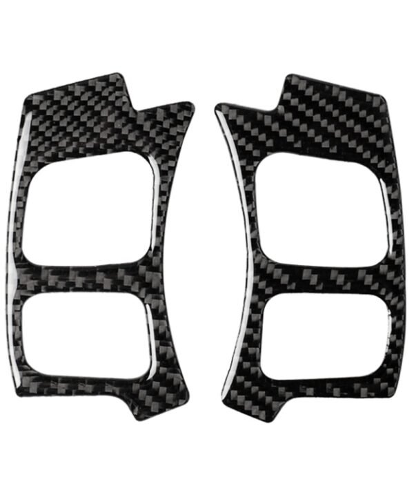 Car Carbon Fiber Steering Wheel Button Decorative Sticker for Lexus NX200 / 200t / 300h 2014-2021, Left and Right Drive Universal