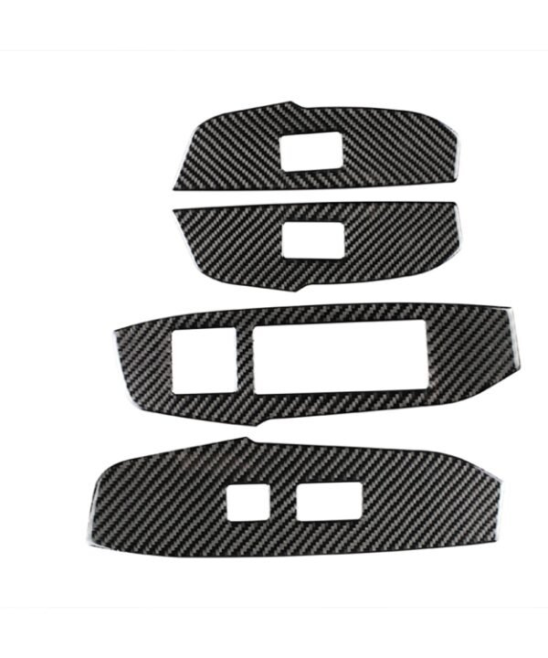 Car Carbon Fiber Window Glass Lift Decorative Sticker for Lexus NX200 / 200t / 300h 2014-2021, Right Drive
