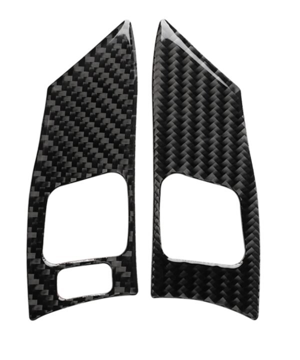 Car Carbon Fiber Steering Wheel Button A Decorative Sticker for Lexus IS250 300 350C 2006-2012, Left and Right Drive Universal