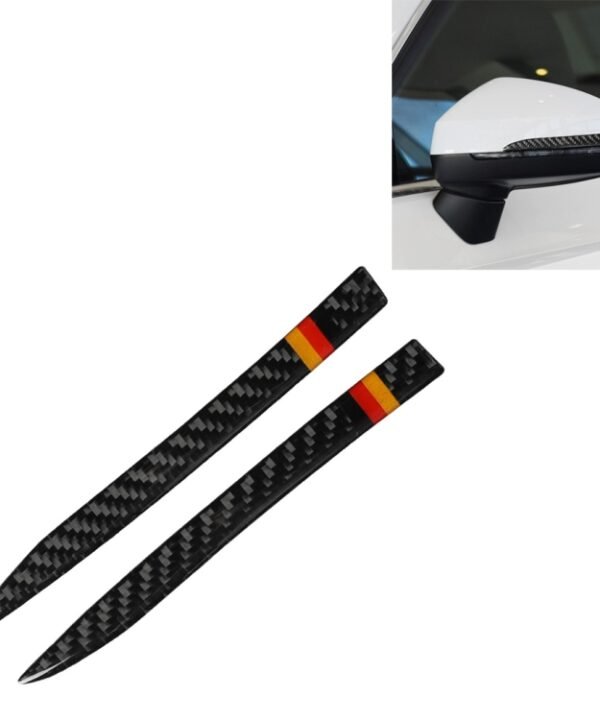 Car Carbon Fiber Rearview Mirror Anti-collision Strip for Audi A6 S6 C7 A7 S7 4G8 2012-2018, Left and Right Drive Universal