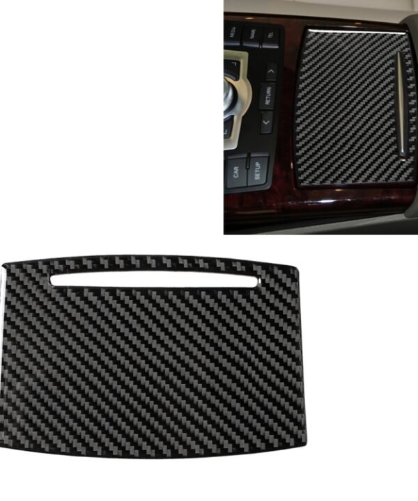 Car Carbon Fiber Water Cup Cover Decorative Sticker for Audi A6 2005-2011, Left and Right Drive Universal