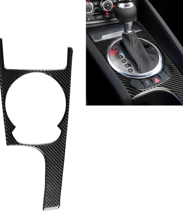 Car Carbon Fiber Gear Shift Panel Decorative Sticker for Audi TT 8n 8J MK123 TTRS 2008-2014, Left Drive