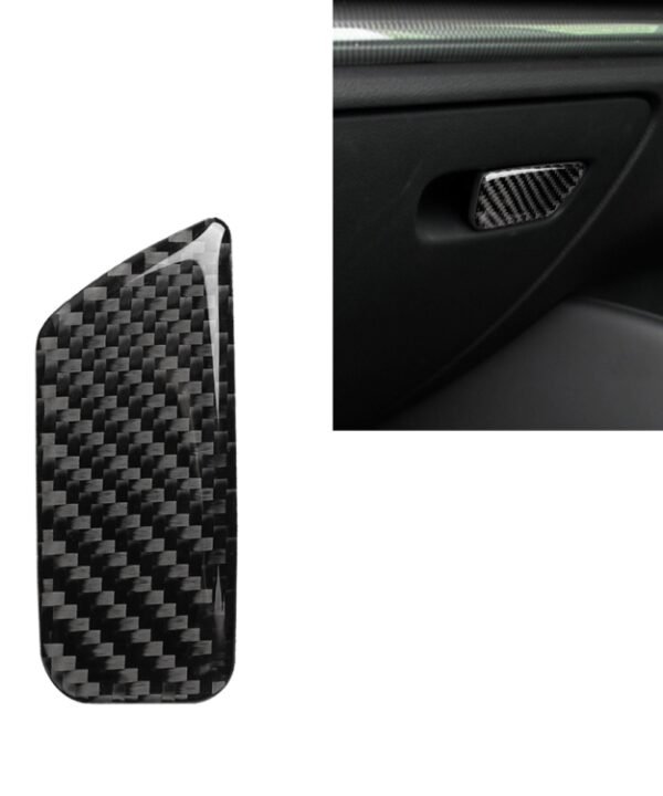 Car Carbon Fiber Passenger Seat Hand Box Switch Decorative Sticker for Audi A3 / 8V 2014-2019, Right Drive