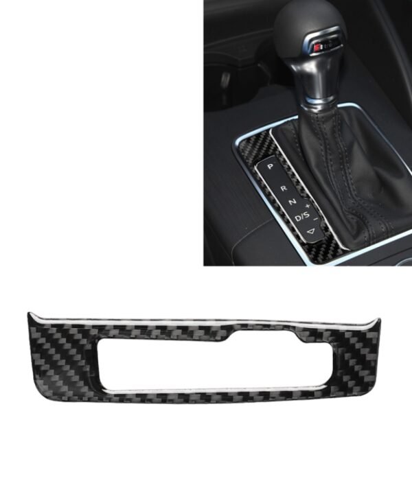 Car Carbon Fiber Gear Shift Frame Decorative Sticker for Audi A3 / 8V 2014-2019, Left Drive
