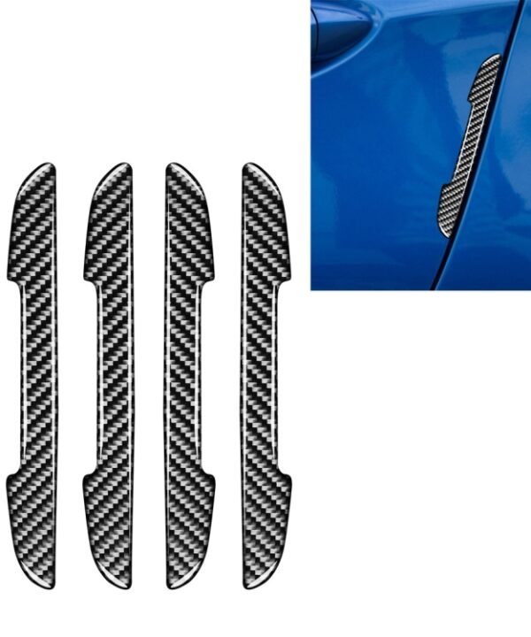4 PCS Car Carbon Fiber Side Anti-collision Bumper Strip for Chevrolet Cruze 2009-2015, Left and Right Drive Universal