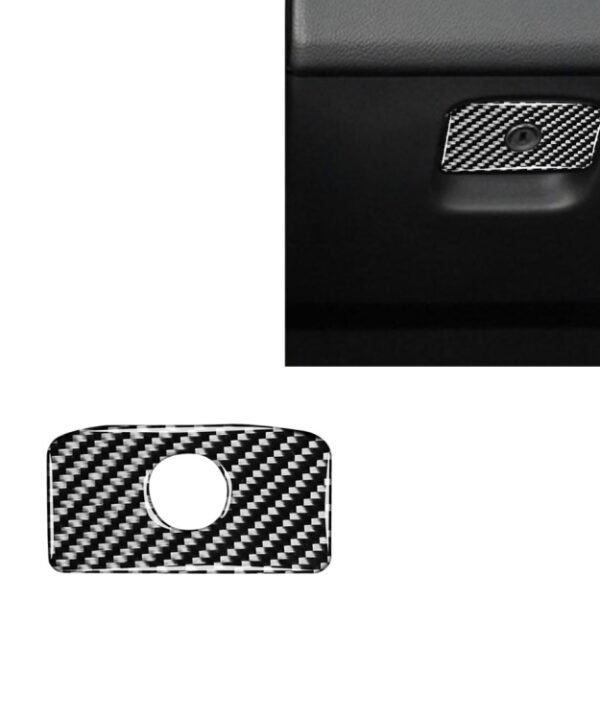 Car Carbon Fiber Front Passenger Seat Storage Box Handle Decorative Stickers for Jaguar F-PACE X761 XE X760 XF X260 2016-2020, Left and Right Drive Universal