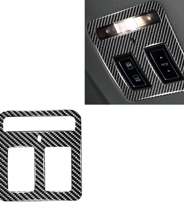 Car Carbon Fiber Reading Lamp Decorative Stickers for Jaguar F-PACE X761 XE X760 XF X260 XJ 2016-2020, Left and Right Drive Universal