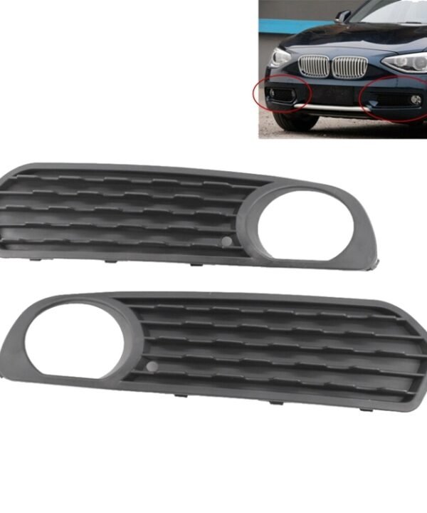 Pair Car Front Bumper Fog Light Grille Fog Lamp Frame for BMW F20 F21 2012-2014 51117272558 / 51117272557