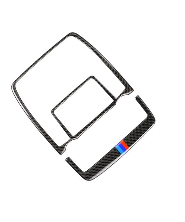 2 in 1 Car Carbon Fiber Tricolor Reading Light Decorative Sticker for BMW E70 X5 / E71 X6 2008-2013, Left and Right Drive Universal