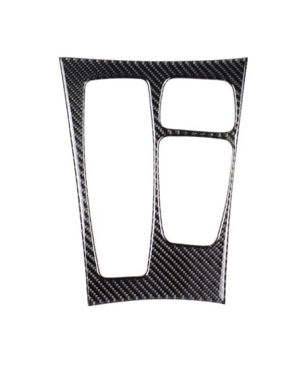 Car Carbon Fiber Solid Color Gear Panel Decorative Sticker for BMW X5 2008-2013 / X6 2009-2014, Low-level Configuration Left Drive