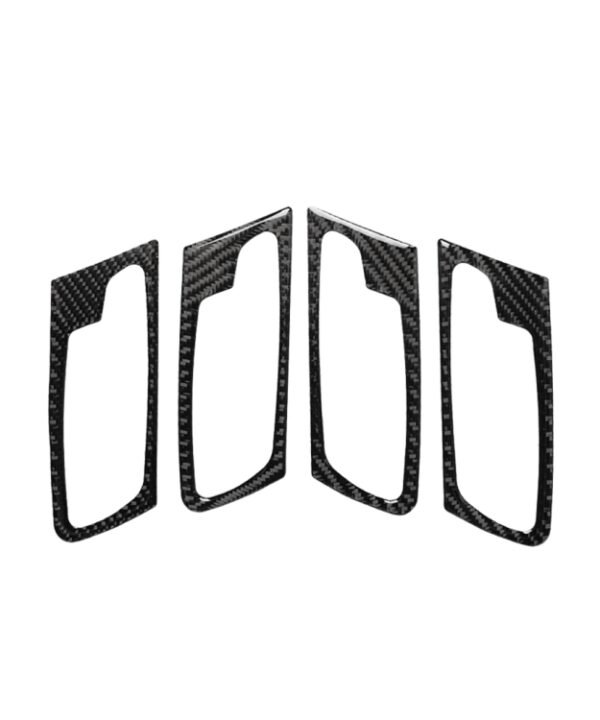 4 in 1 Car Carbon Fiber Solid Color Door Handle Decorative Sticker for BMW 2008-2014 X5 E70 / E71, Left Drive