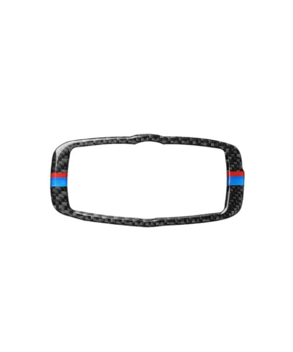 Car Carbon Fiber Tricolor Headlight Switch Frame Decorative Sticker for BMW 2008-2013 X5 E70 / X6 E71 / 5 Series E60 2008-2010, Left and Right Drive Universal