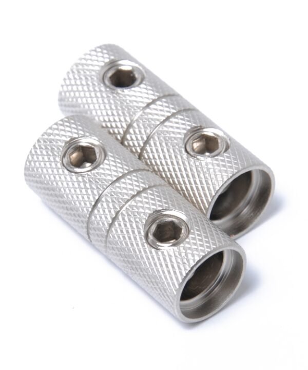 2 PCS Wire Coupler Terminal Butt Connector 4GA AWG Gauge Joiner Barrel Set Screw