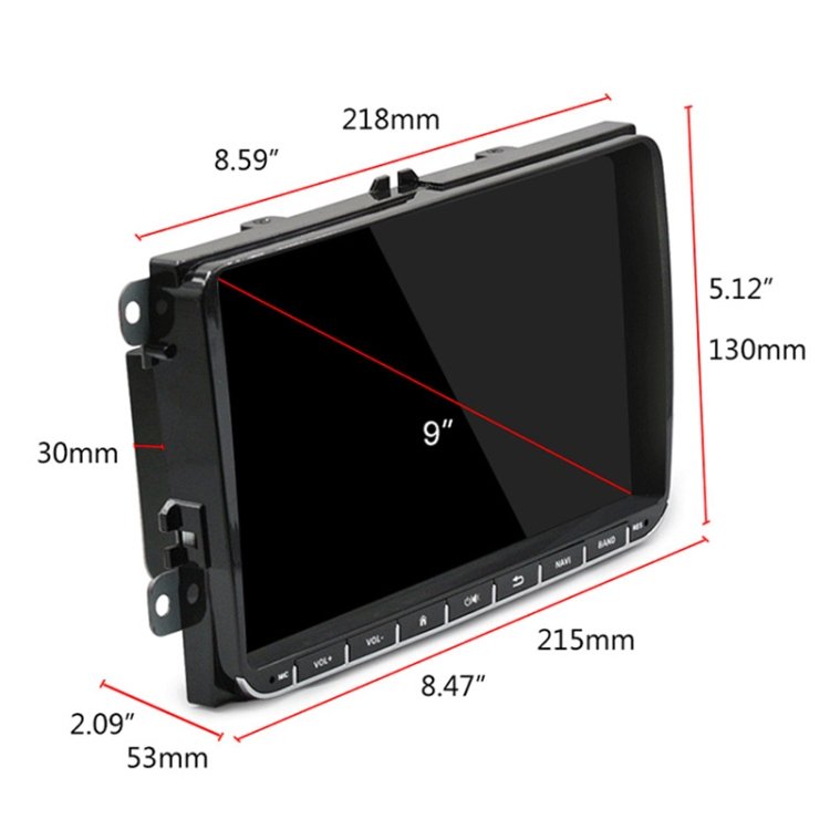 CKVW92 HD 9 inch 2 Din Android 6.0 Car MP5 Player GPS Navigation Multimedia Player Bluetooth Stereo Radio for Volkswagen, Support FM & Mirror Link, Europe Map Version - Image 4