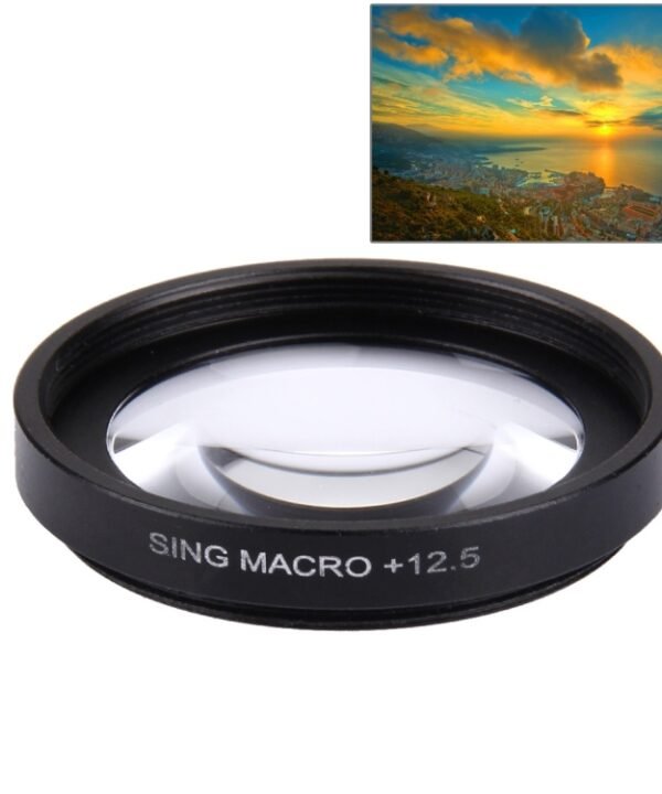 JUNESTAR Proffesional 37mm 12.5X Macro Lens Filter + Lens Protective Cap for GoPro & Xiaomi Xiaoyi Yi Sport Action Camera