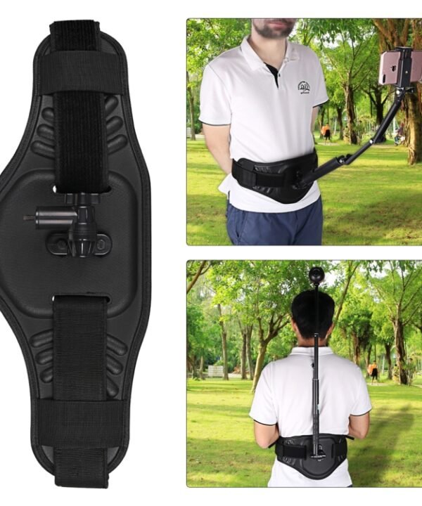 Waist Belt Mount Strap with Adapter & Screw for GoPro, Insta360, DJI and Other Action Cameras